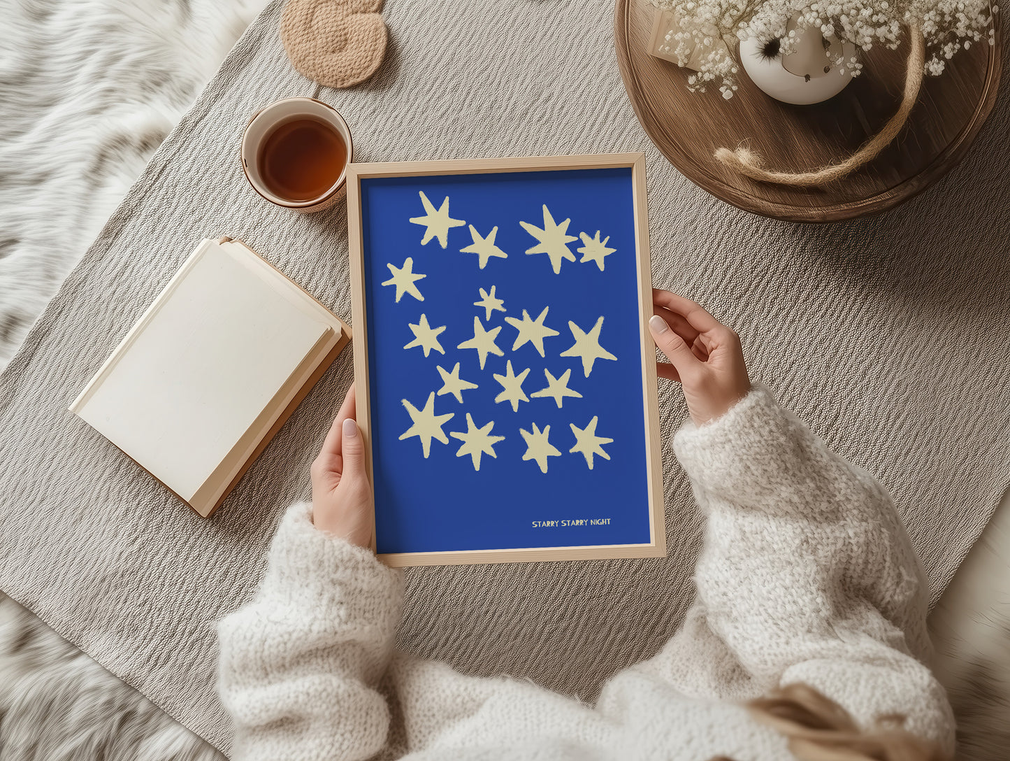Starry Starry Night Retro Music GicléE Art Print