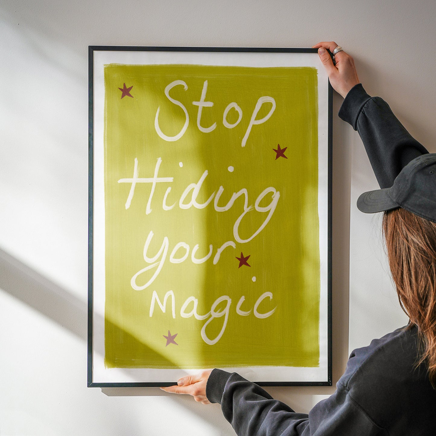 Stop Hiding Your Magic Hand Painted Playful Art Print