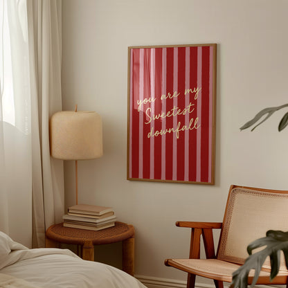 Sweetest Downfall Striped Music Giclée Art Print