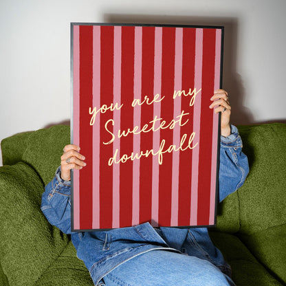 Sweetest Downfall Striped Music Giclée Art Print