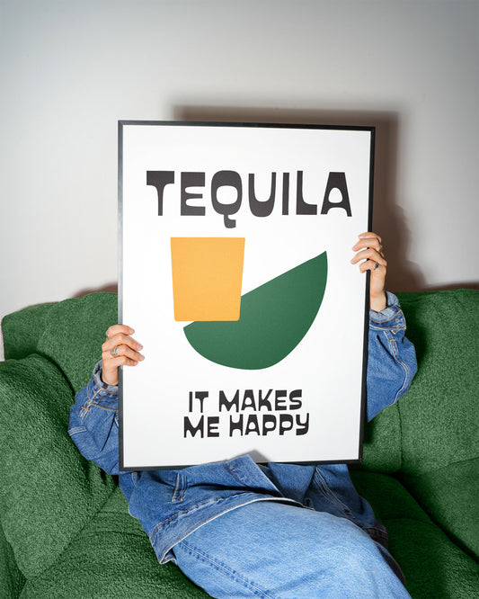 Tequila It Makes Me Happy Retro Music Giclée Art Print