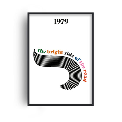 Bright side of the road Giclée retro Art Print