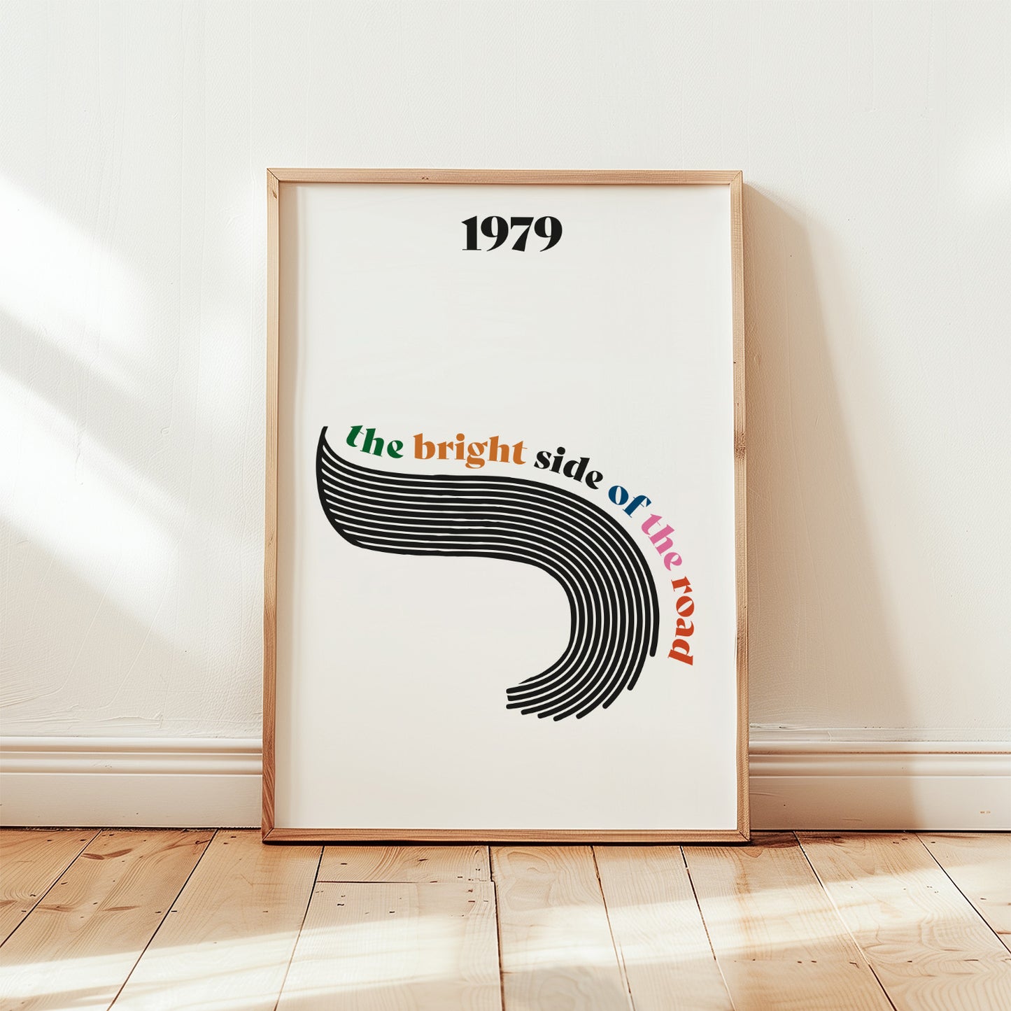 Bright side of the road Giclée retro Art Print