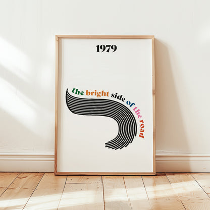 Bright side of the road Giclée retro Art Print