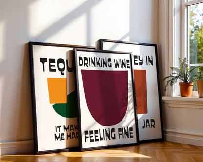 Tequila It Makes Me Happy Retro Music Giclée Art Print