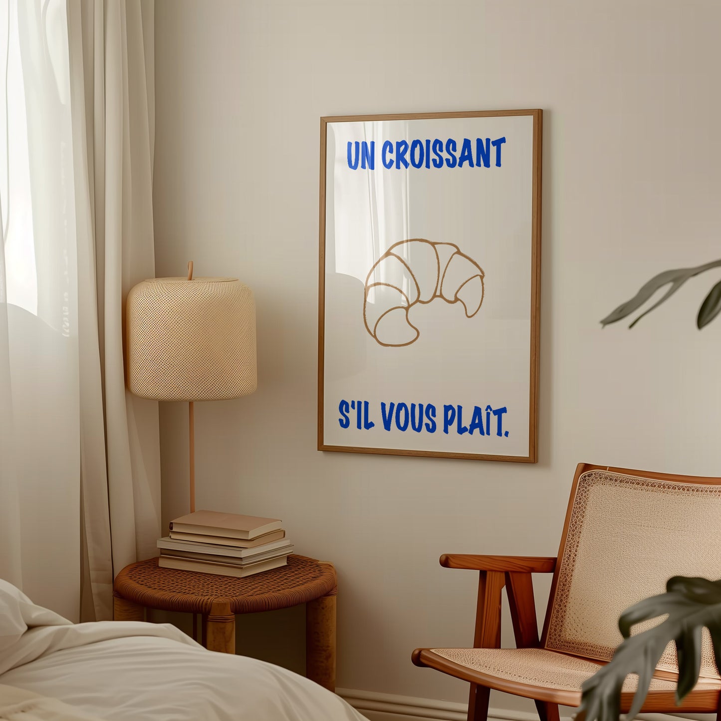 Un Croissant French Coffee Kitchen Giclée Art Print