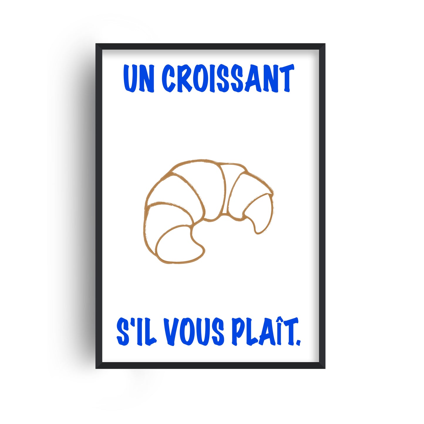 Un Croissant French Coffee Kitchen Giclée Art Print