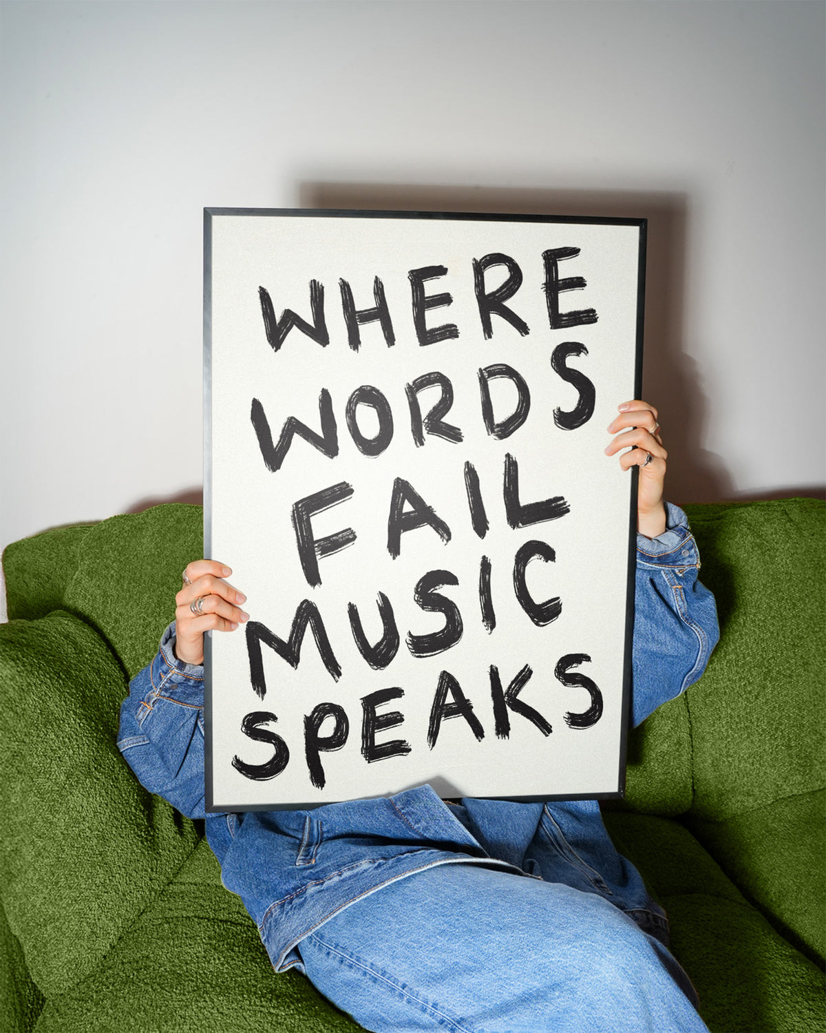 Where Words Fail, Music Speaks Quote Art Print