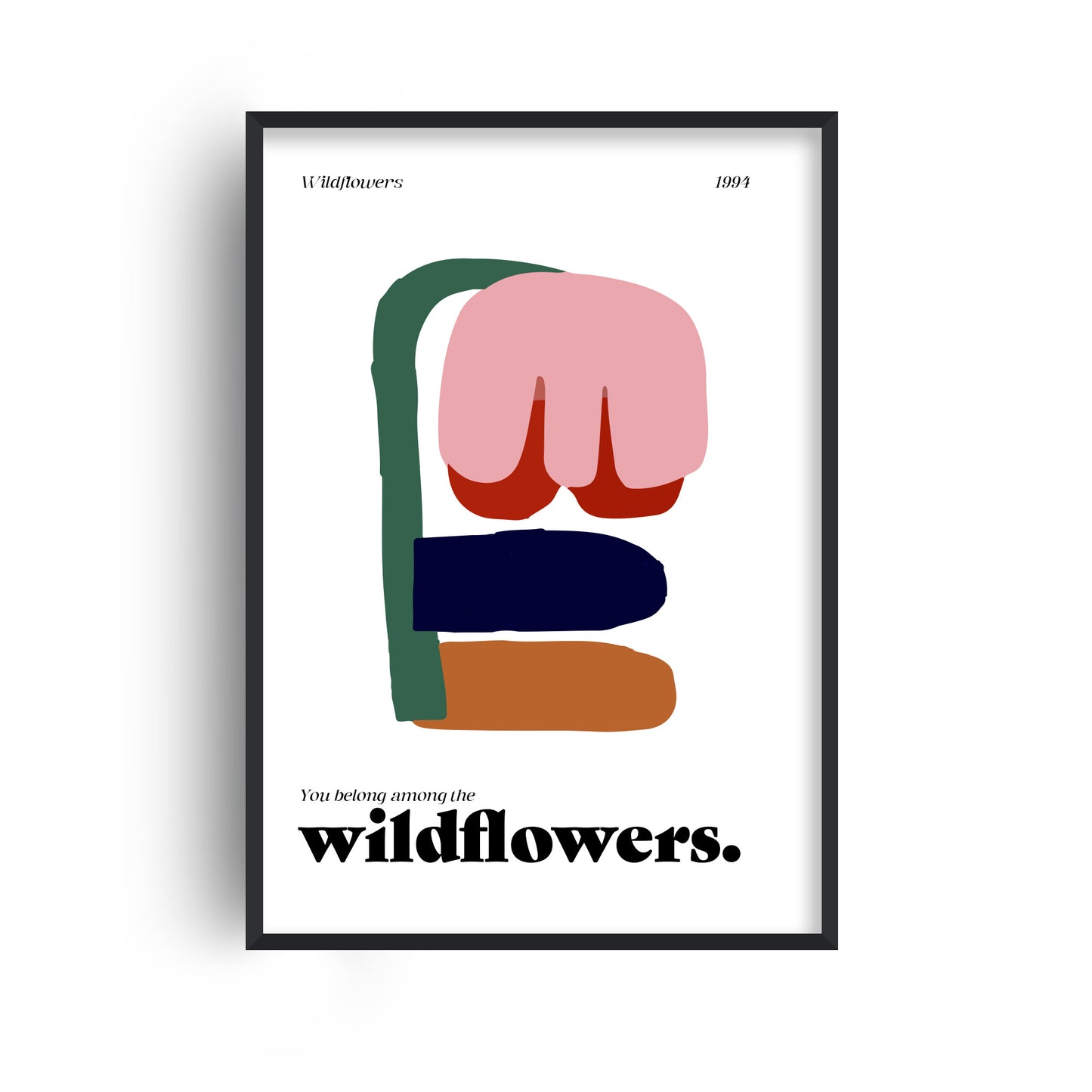 Wildflowers Retro Abstract Giclée Art Print