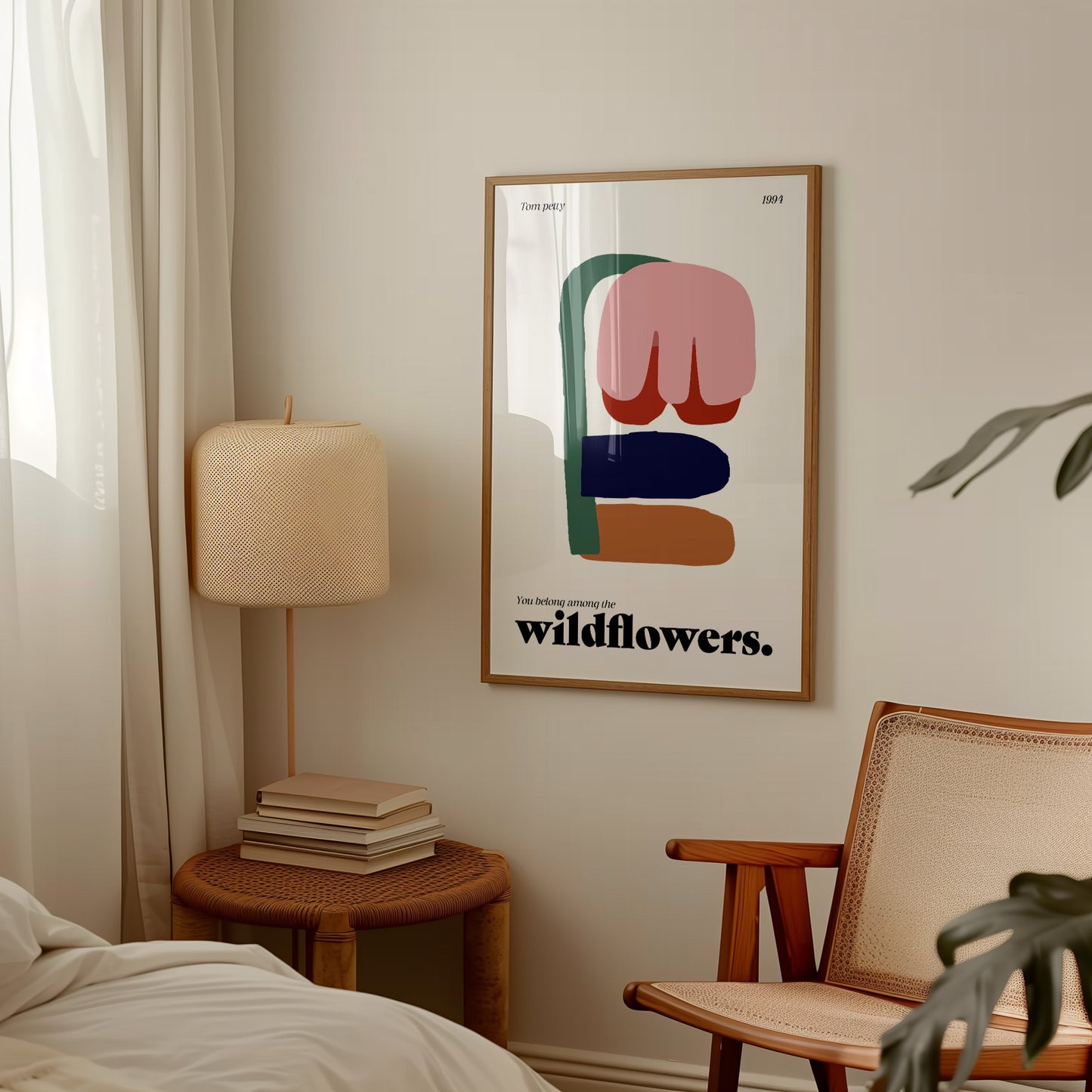 Wildflowers Retro Abstract Giclée Art Print
