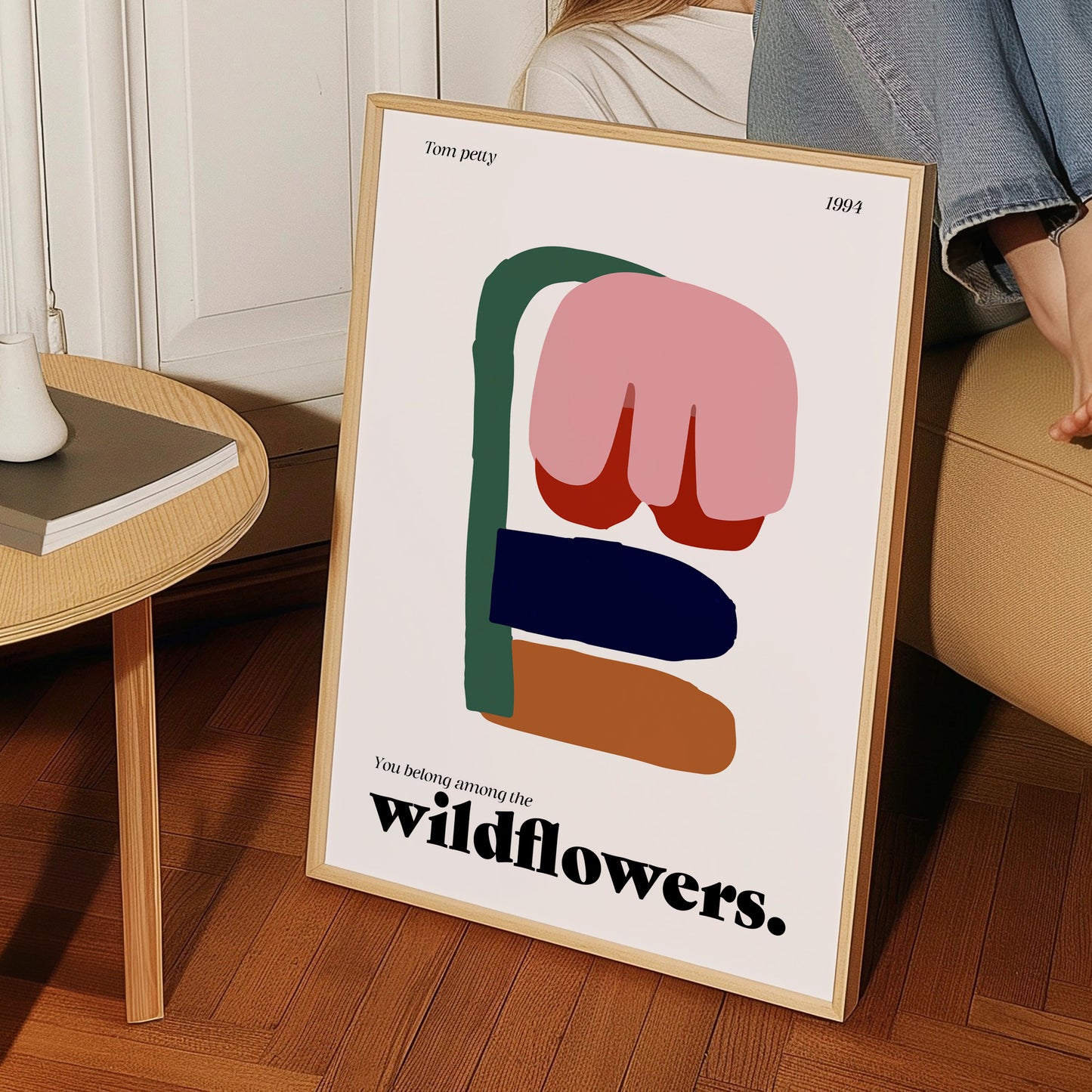 Wildflowers Retro Abstract Giclée Art Print