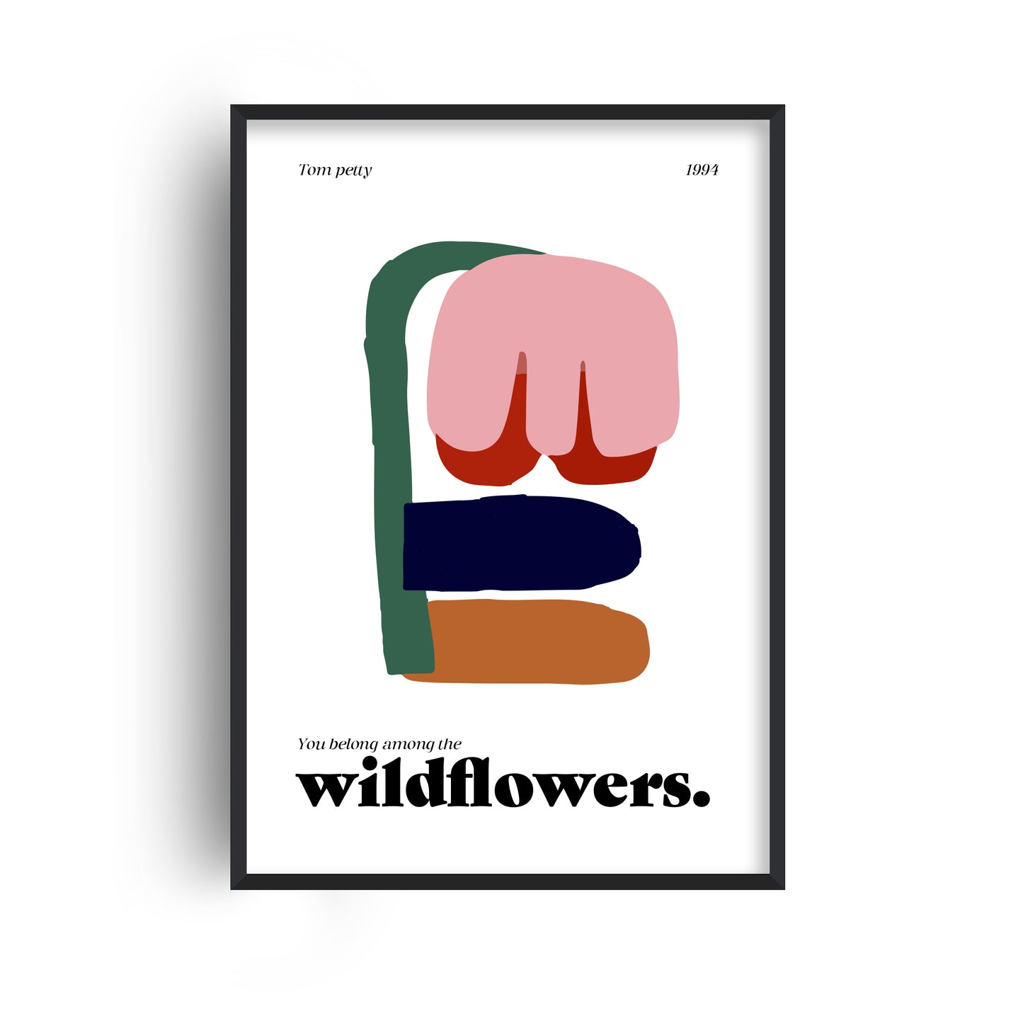 Wildflowers Retro Abstract Giclée Art Print