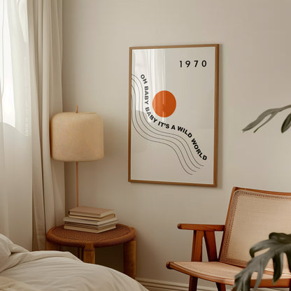 Wild World Abstract Music Retro Giclée Art Print