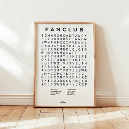 Fanclub Core Wordsearch Giclée Art Print