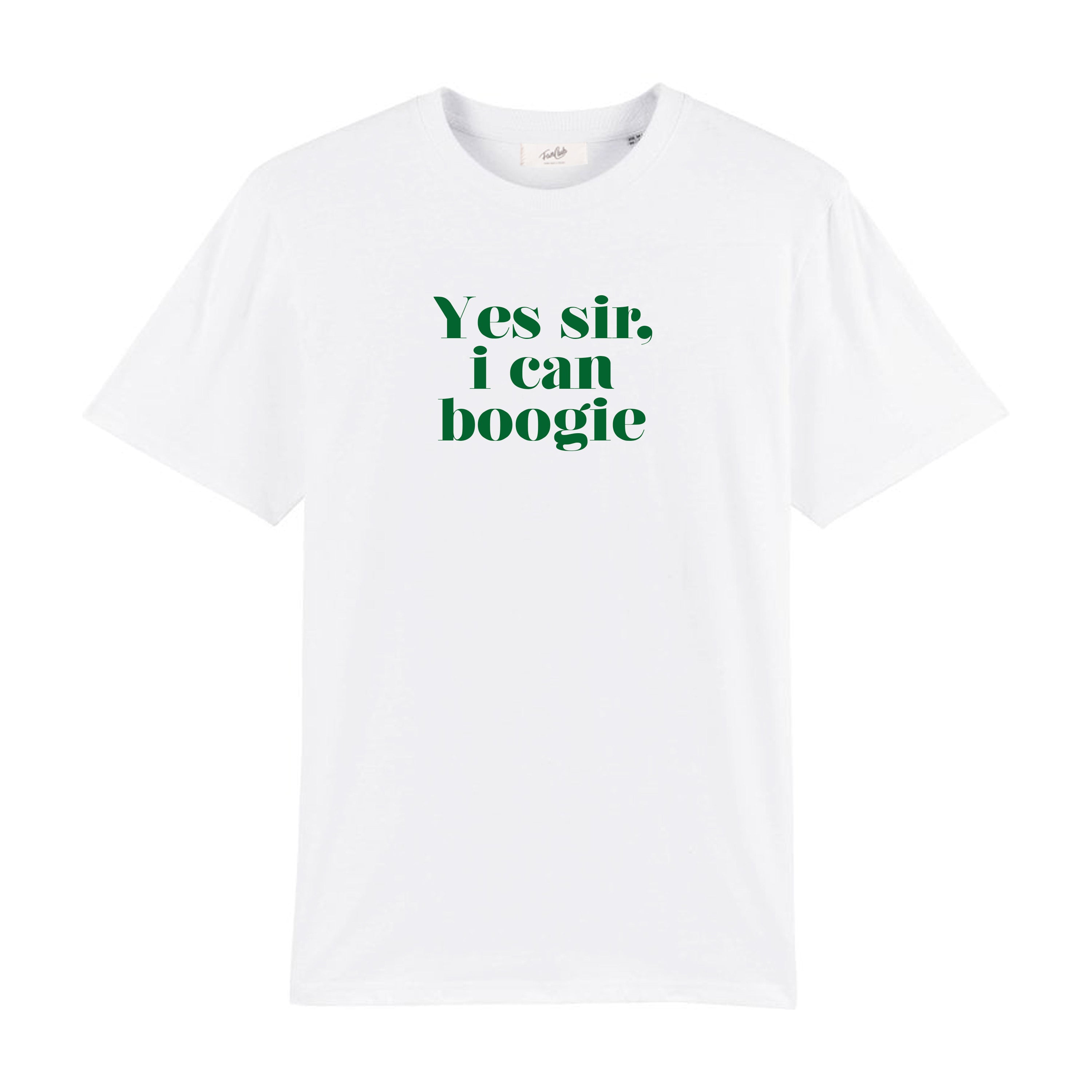 Løve Våd Generel Yes sir I can Boogie oversized retro slogan t-shirt – Fanclub clothing  Limited