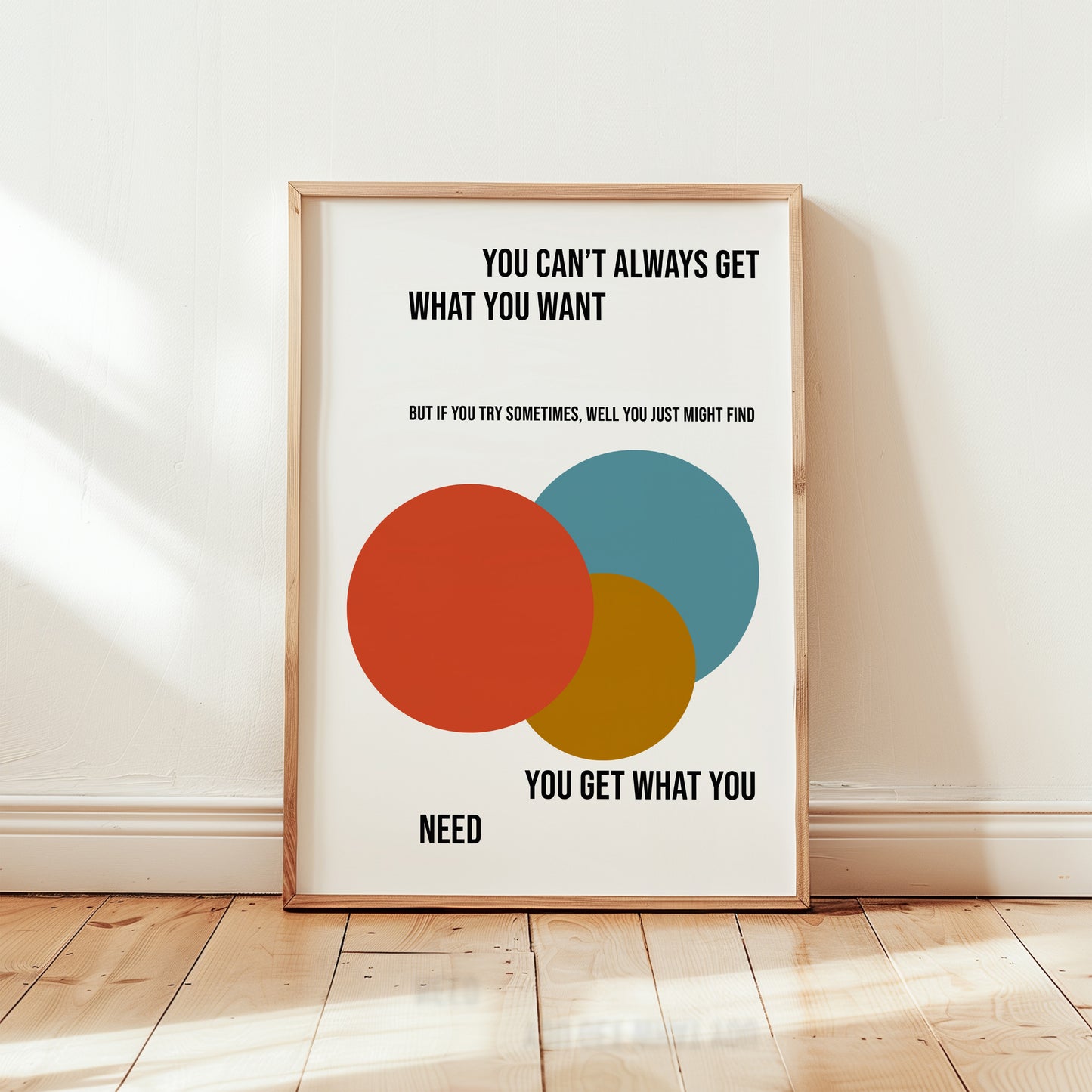 You can't always get what you want Giclée retro Art Print
