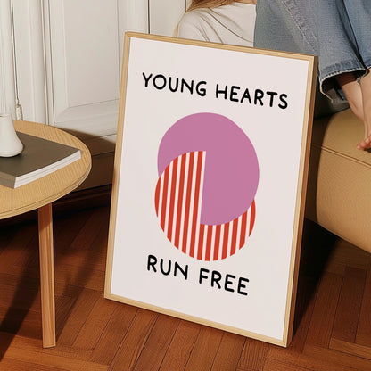 Young Hearts Run Free Retro Music Giclée Art Print