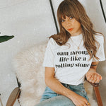 The rolling stone oversized retro slogan t-shirt