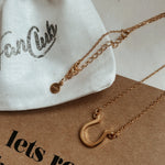Get lucky Horse shoe 18K Gold plated sterling silver necklace