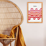 Aries Zodiac Star Sign Giclée retro Art Print