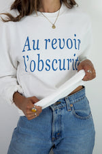 Au revoir l'obscurite French retro slogan sweatshirt