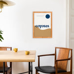 Coyotes western inspired Giclée retro art Print