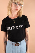 Pretty baby retro slogan t-shirt