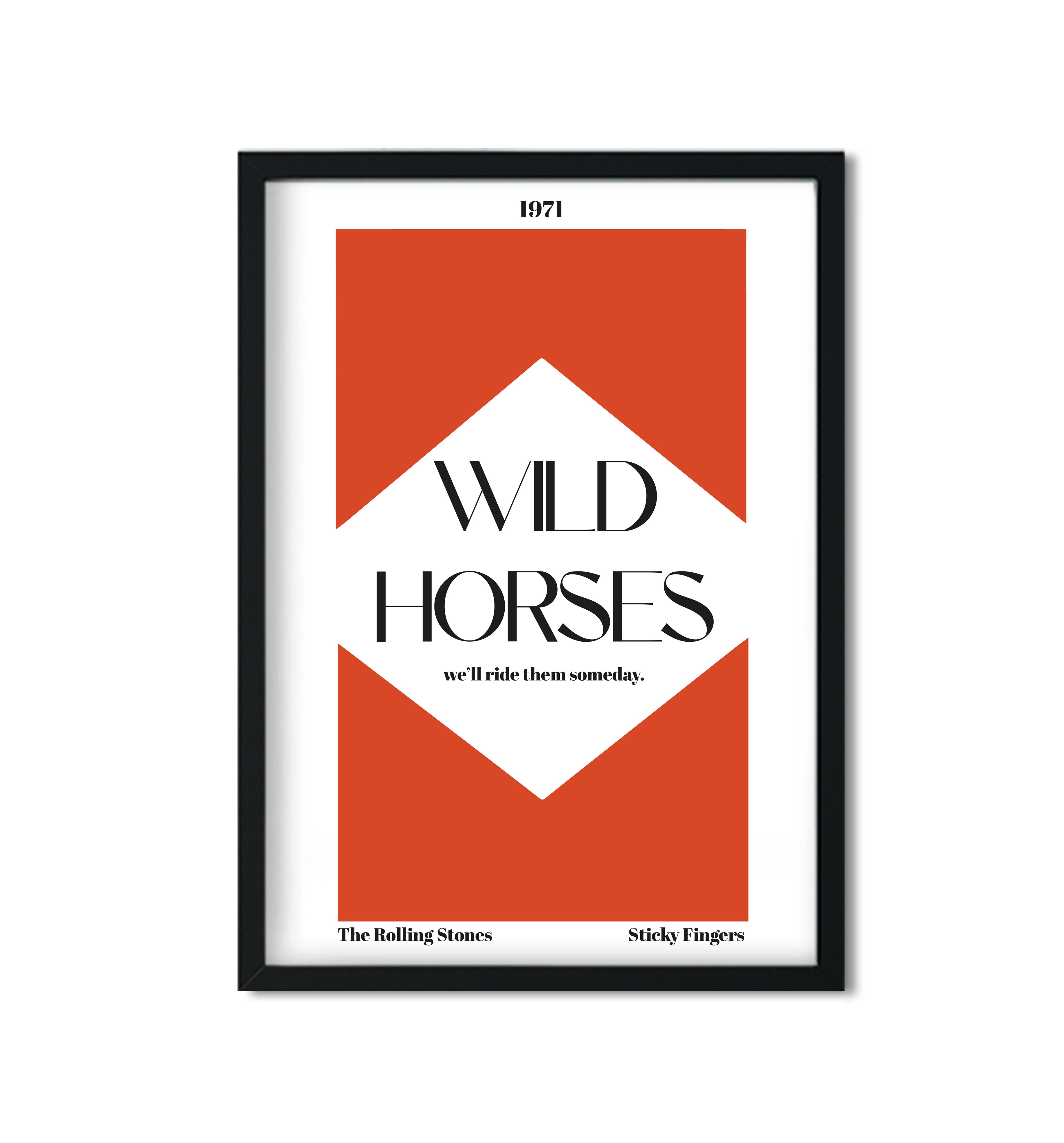 Wild Horses retro Giclée Art Print