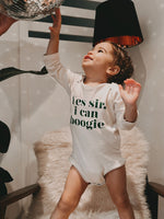 Fancubs Yes sir I can Boogie baby organic cotton long sleeve bodysuit