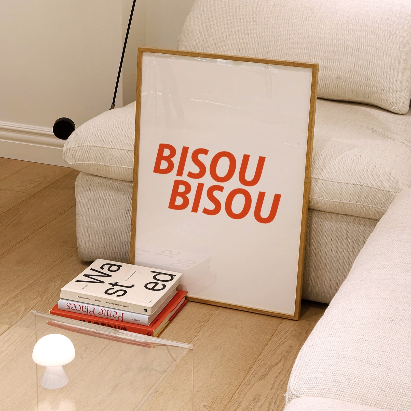 Bisou Bisou French retro Giclée Art Print