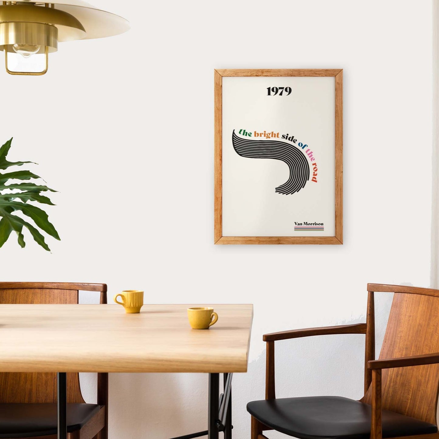 Bright side of the road Giclée retro Art Print