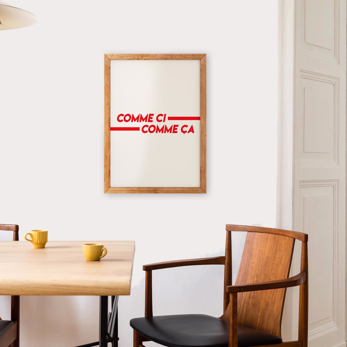 Comme Ci Comme Ça red French Giclée retro Art Print