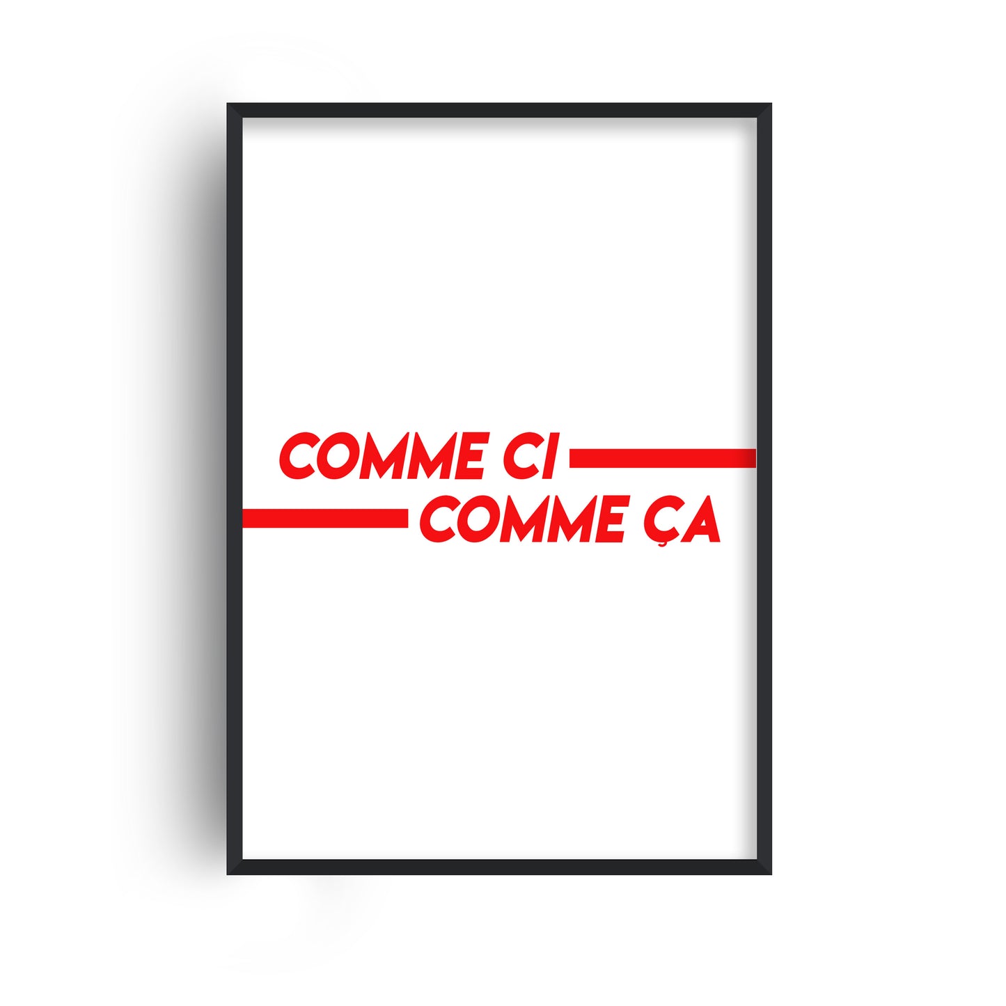 Comme Ci Comme Ça red French Giclée retro Art Print