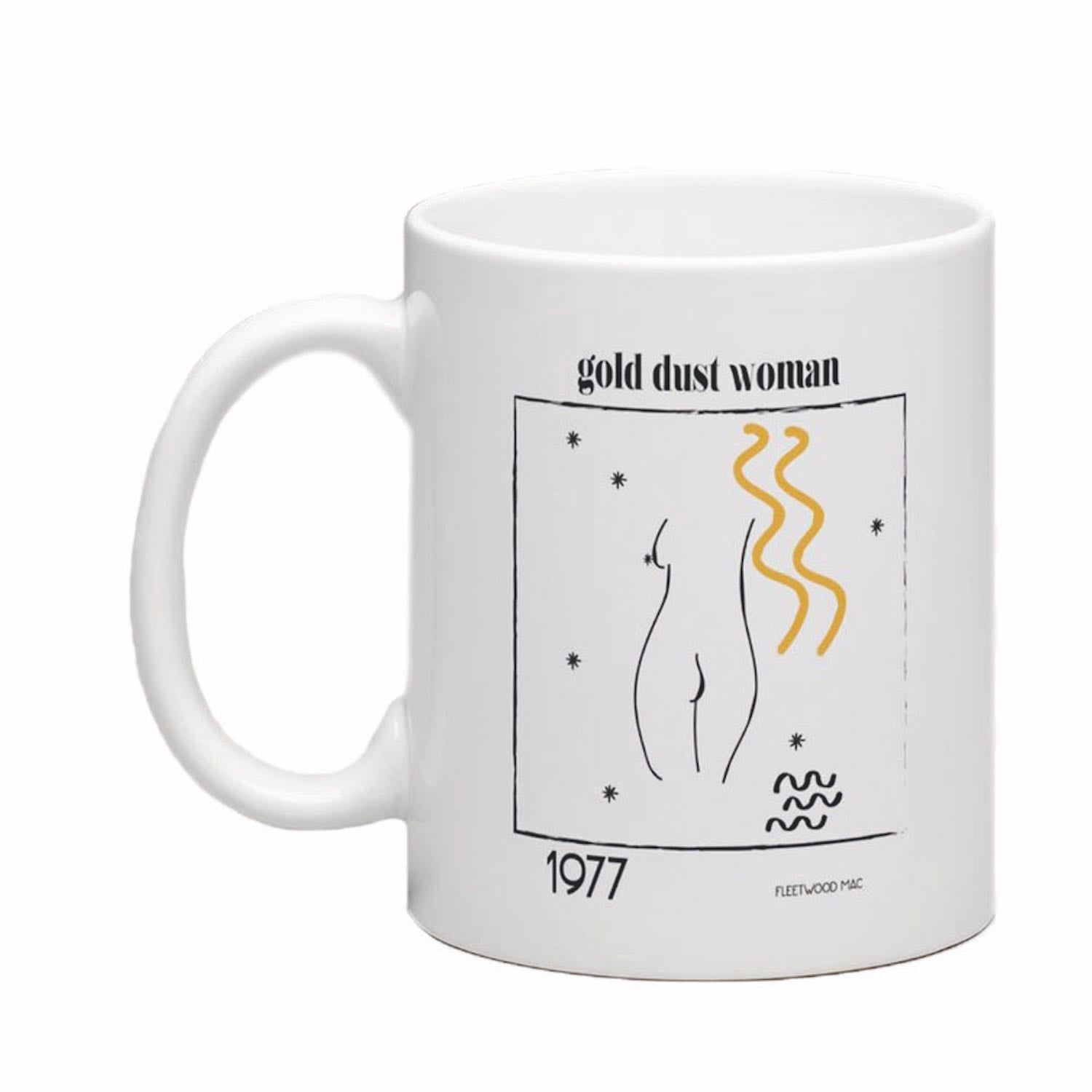 Gold Dust Woman Fleetwood Mac Music Inspired Retro Ceramic Mug