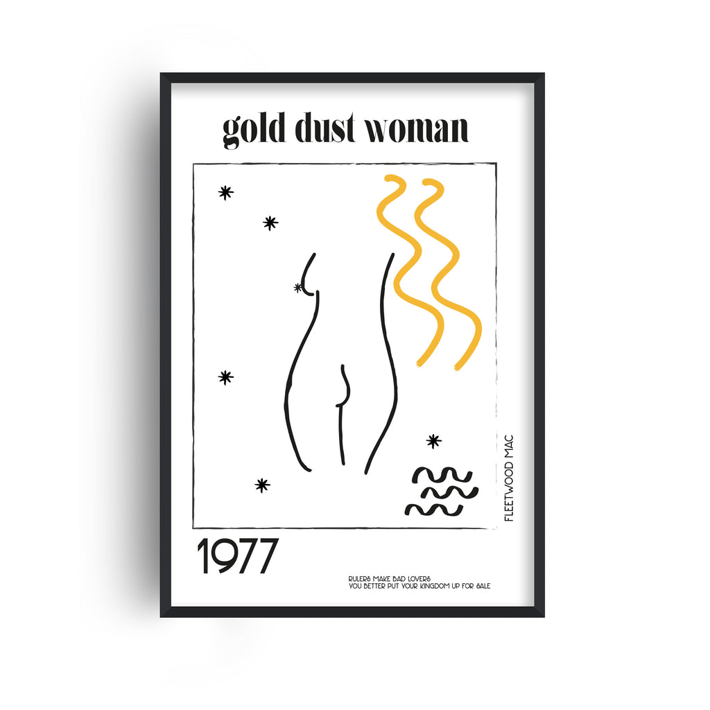 Gold dust woman Giclée retro Art Print clothing Limited