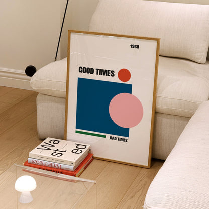 Good times Bad times abstract Giclée retro Art Print