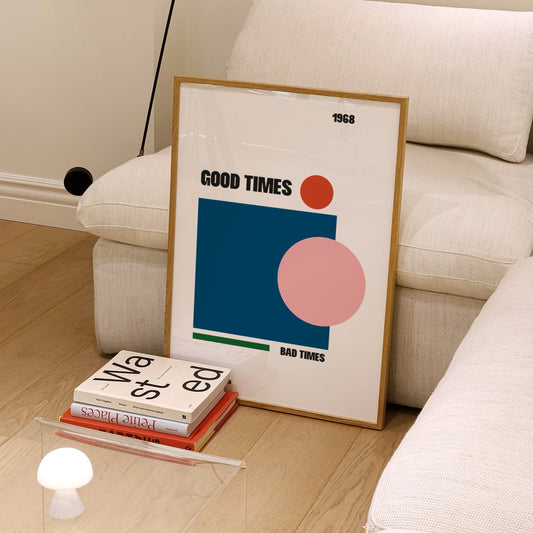 Good times Bad times abstract Giclée retro Art Print