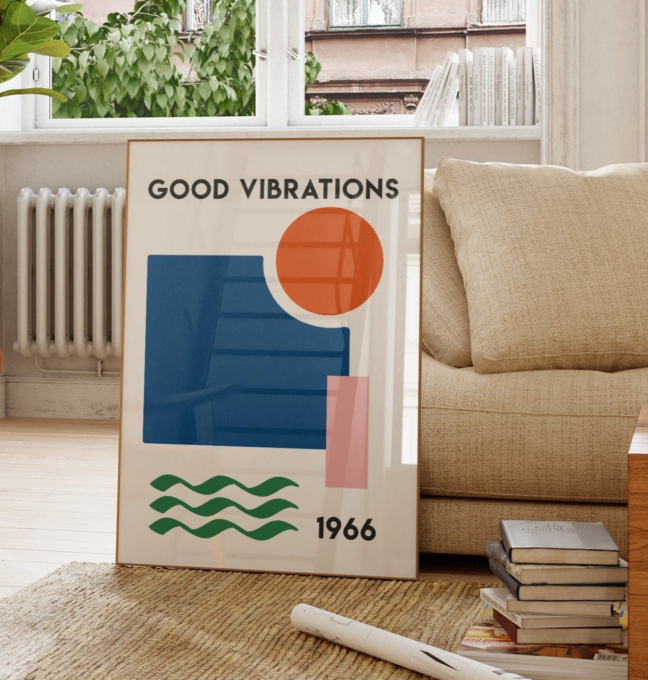 Good Vibrations Retro Abstract Giclée Art Print