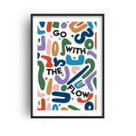 Go with the flow Giclée retro Art Print