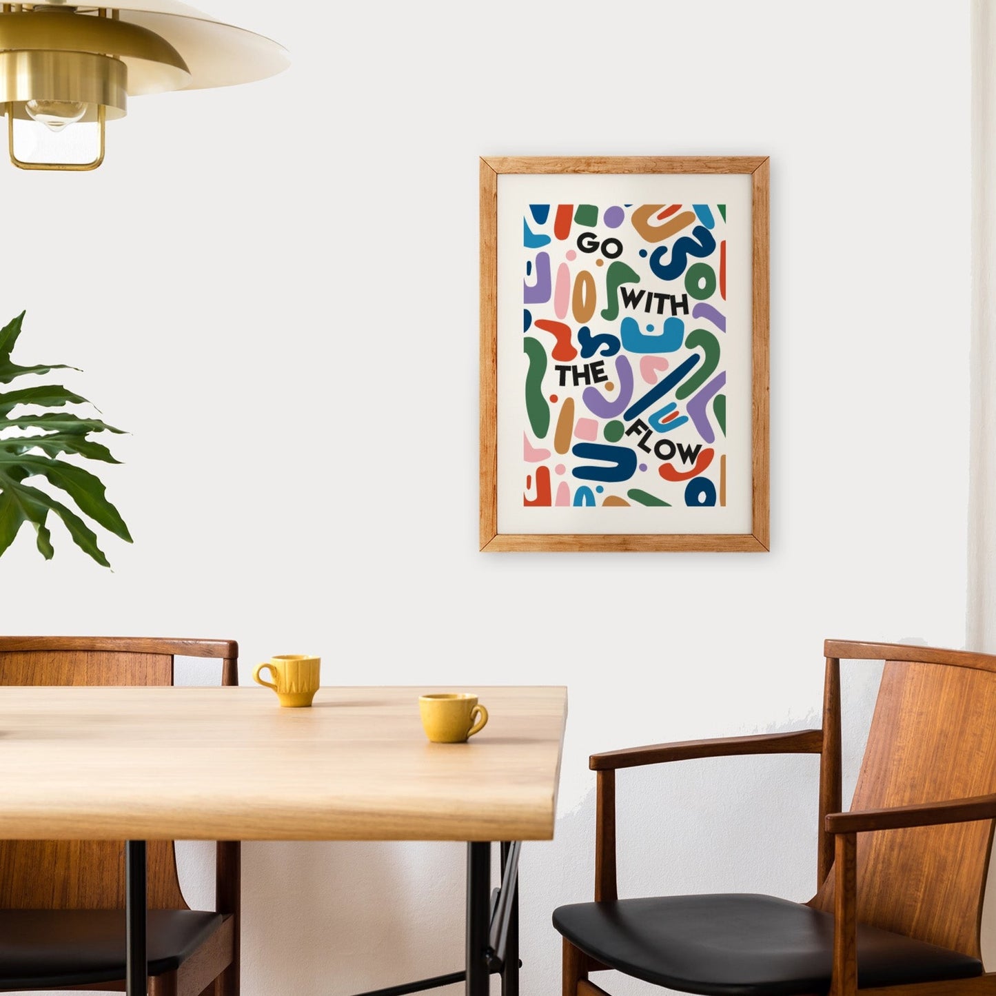 Go with the flow Giclée retro Art Print