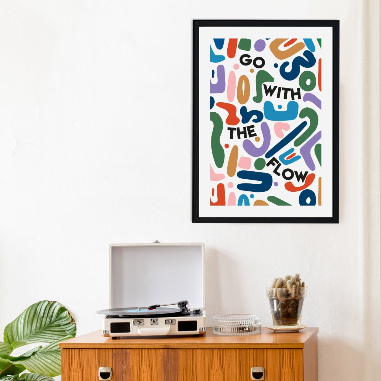 Go with the flow Giclée retro Art Print
