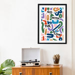 Go with the flow Giclée retro Art Print