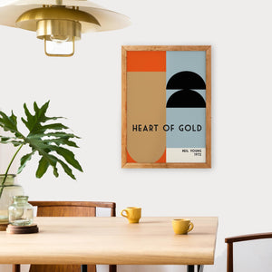 Heart of Gold Retro nursery Giclée retro Art Print