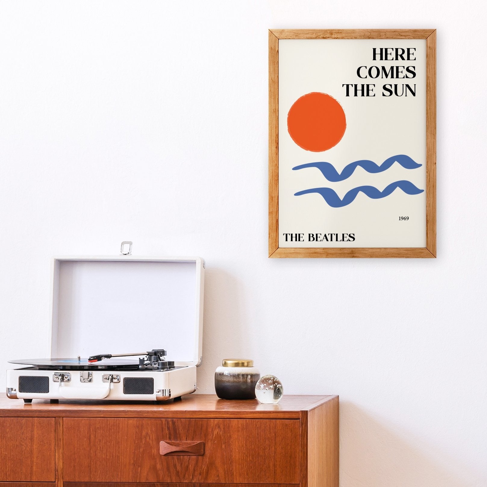 Here comes the sun Giclée retro art Print