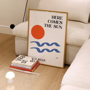Here comes the sun Giclée retro art Print