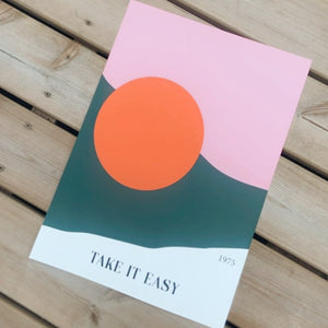 Take it easy Giclée retro Art Print