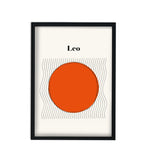 Leo Zodiac Star Sign Giclée retro Art Print