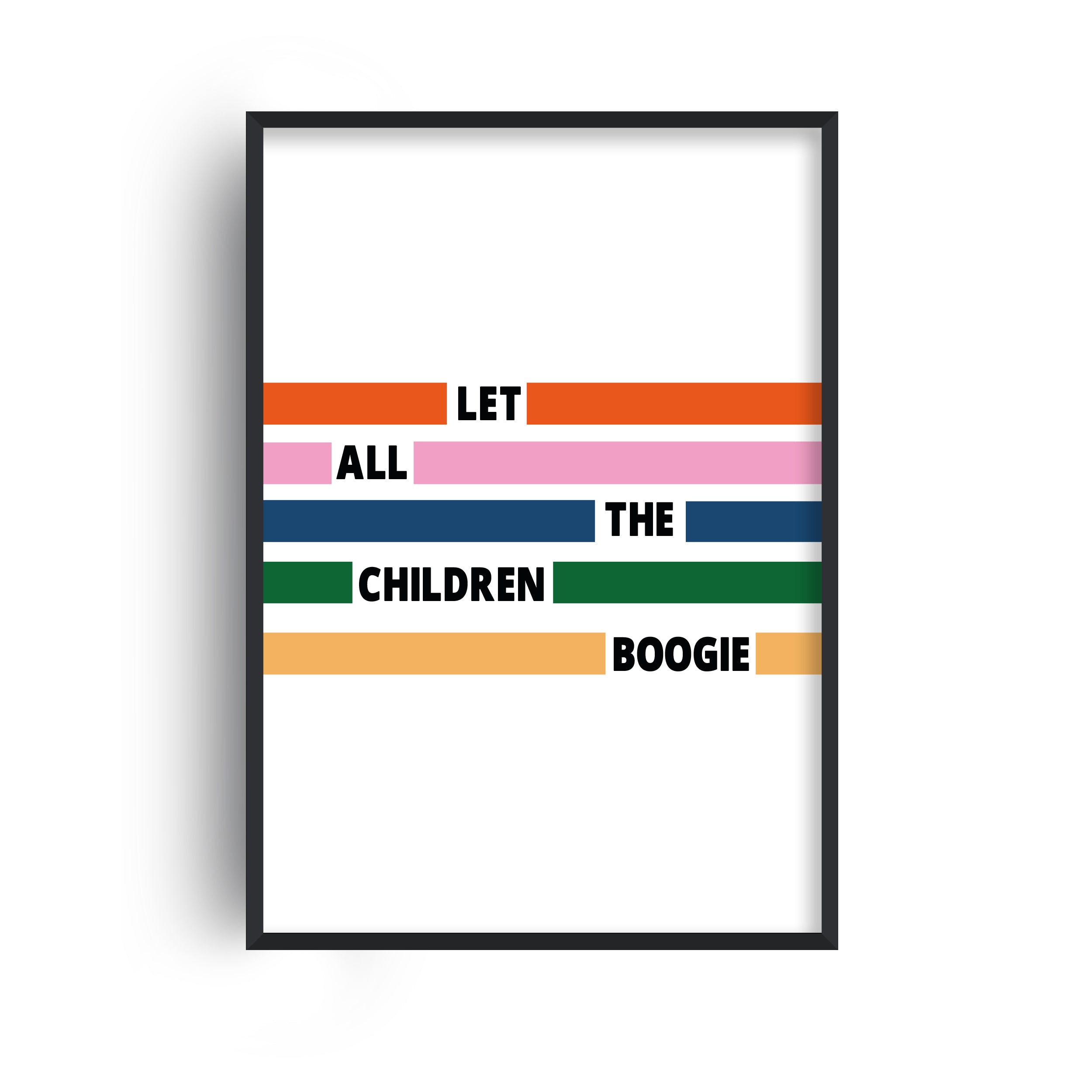 Let All The Children Boogie Retro Nursery Giclée retro Art Print