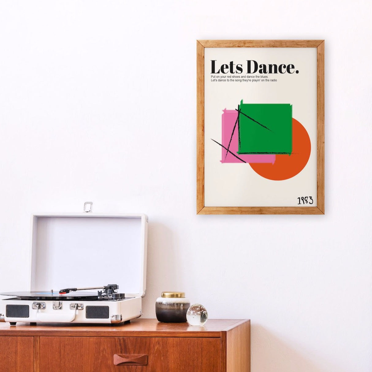 Lets Dance David Bowie Giclée retro Art Print