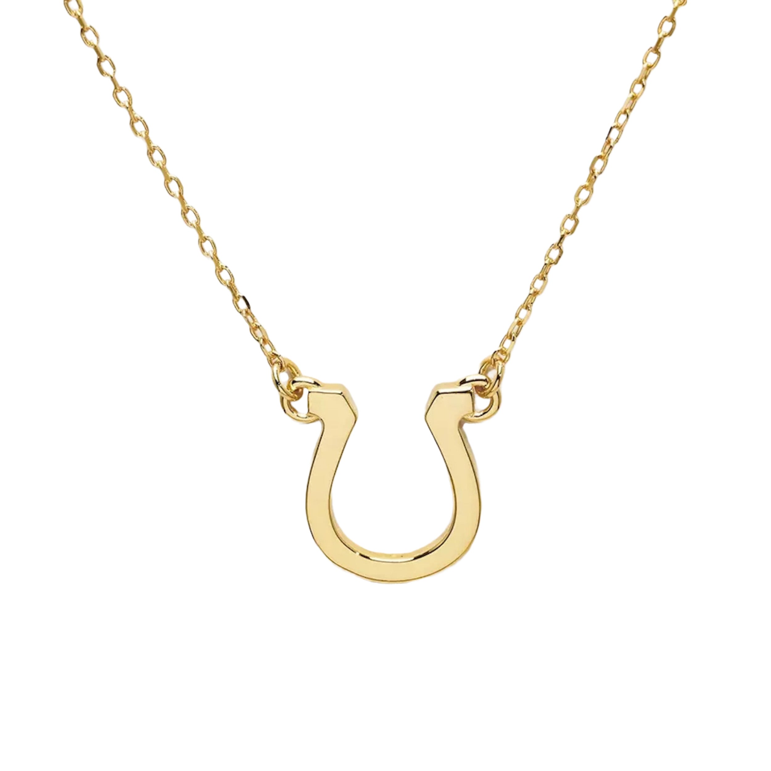 Get lucky Horse shoe 18K Gold plated sterling silver necklace
